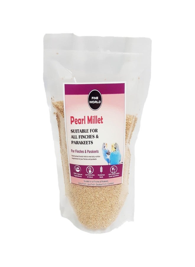 FINEWORLD Fine World Premium Pearl Millet Bird Food for Finches and Parakeets, Natural Grain Feed, No Preservatives, Handpicked Seeds - Image 1
